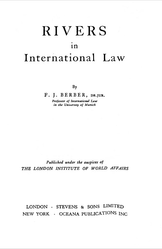 Rivers in International Law